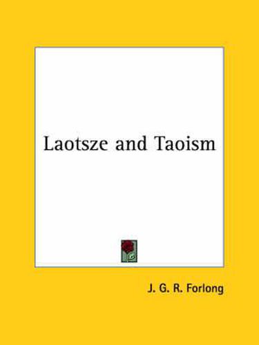 Cover image for Laotsze and Taoism