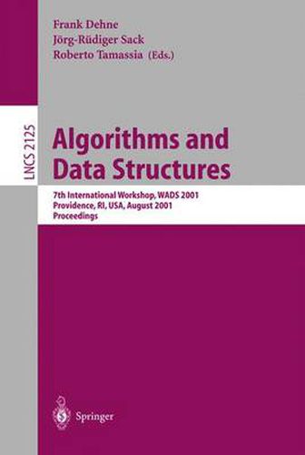 Cover image for Algorithms and Data Structures: 7th International Workshop, WADS 2001 Providence, RI, USA, August 8-10, 2001 Proceedings