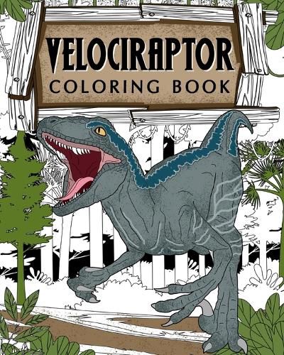 Cover image for Velociraptor Coloring Book