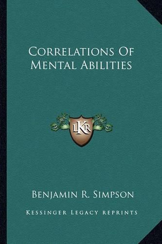 Cover image for Correlations of Mental Abilities