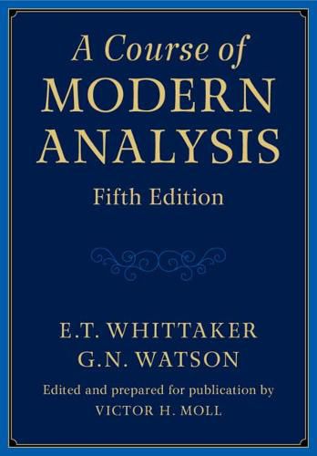 Cover image for A Course of Modern Analysis