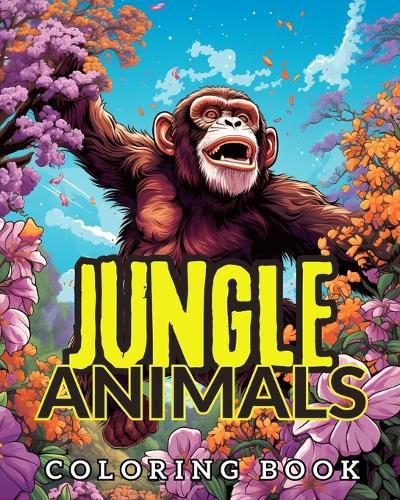 Cover image for Jungle Animals Coloring Book