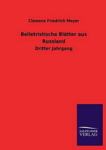 Cover image for Belletristische Blatter Aus Russland