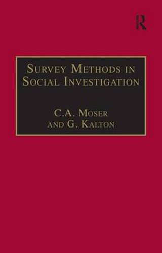 Cover image for Survey Methods in Social Investigation