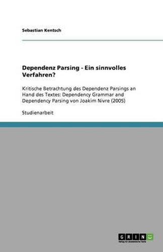 Cover image for Dependenz Parsing - Ein sinnvolles Verfahren?