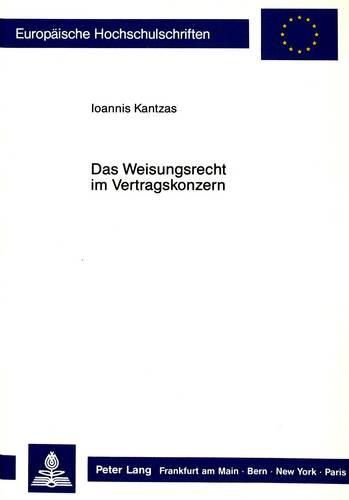 Cover image for Das Weisungsrecht Im Vertragskonzern