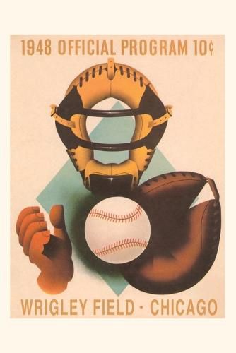 Cover image for Vintage Journal Wrigley Field Poster with Phantom Catcher