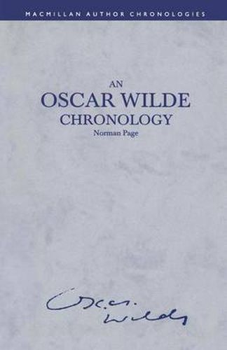 An Oscar Wilde Chronology