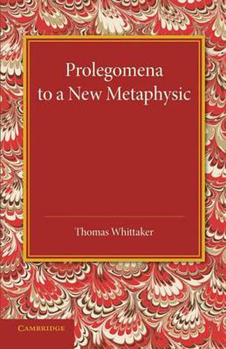 Cover image for Prolegomena to a New Metaphysic