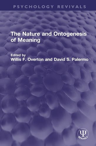 Cover image for The Nature and Ontogenesis of Meaning