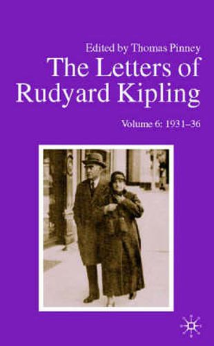 Cover image for LETTERS RUDYARD KIPLING VOL 6 1931-36