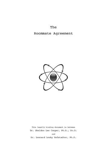 Cover image for Sheldon's Roommate Agreement: Inspired by The Big Bang Theory