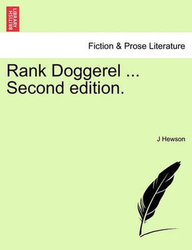 Cover image for Rank Doggerel ... Second Edition.