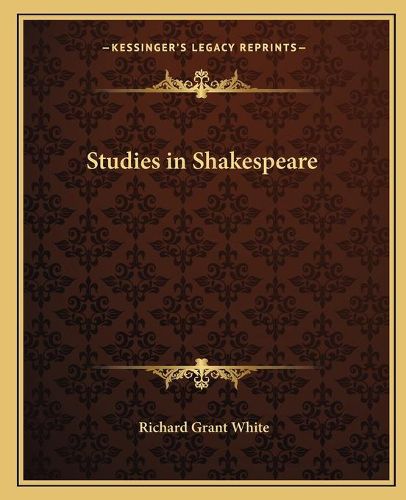 Cover image for Studies in Shakespeare