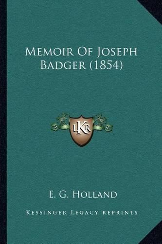 Memoir of Joseph Badger (1854)