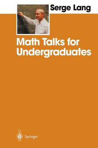 Cover image for Math Talks for Undergraduates