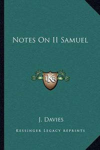 Cover image for Notes on II Samuel