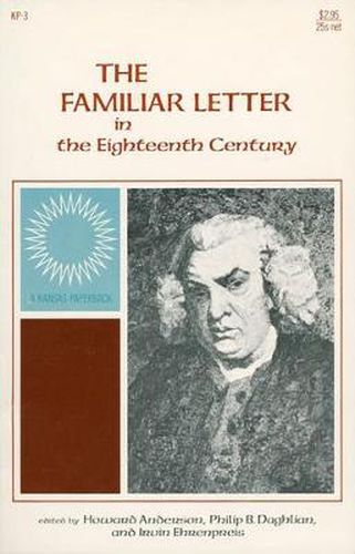 Cover image for The Familiar Letter in the Eighteenth Century