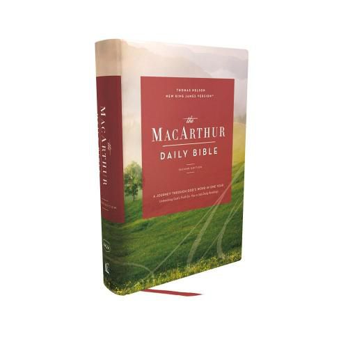 Cover image for The NKJV, MacArthur Daily Bible, 2nd Edition, Hardcover, Comfort Print: A Journey Through God's Word in One Year