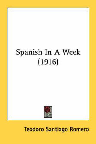 Cover image for Spanish in a Week (1916)