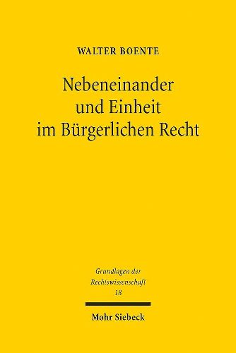 Cover image for Nebeneinander und Einheit im Burgerlichen Recht: Zur Gliederung des Rechtsstoffs im Burgerlichen Gesetzbuch