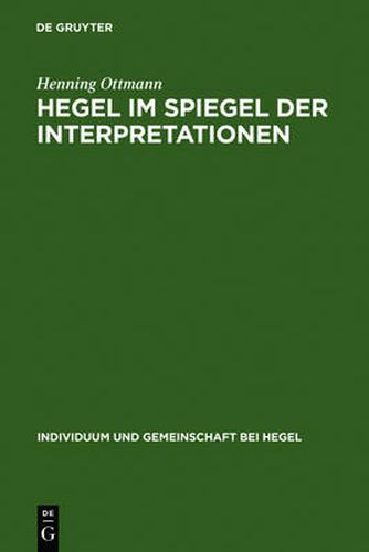 Cover image for Hegel im Spiegel der Interpretationen