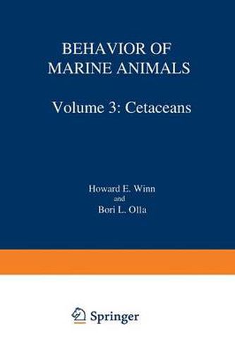 Behavior of Marine Animals: Current Perspectives in Research