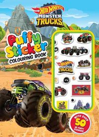 Cover image for Hot Wheels Monster Trucks: Puffy Sticker Colouring Book (Mattel)