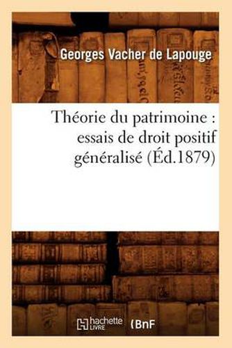 Theorie Du Patrimoine: Essais de Droit Positif Generalise (Ed.1879)