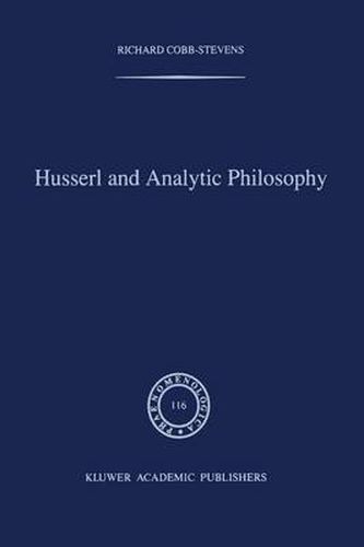 Cover image for Husserl and Analytic Philosophy