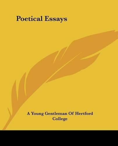 Cover image for Poetical Essays