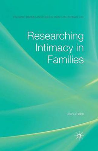 Cover image for Researching Intimacy in Families