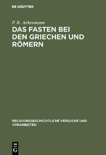 Cover image for Das Fasten bei den Griechen und Roemern