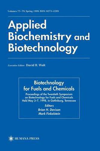 Cover image for Twentieth Symposium on Biotechnology for Fuels and Chemicals: Proceedings