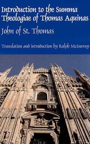 Intro Summa Theologiae Thomas Aquinas: John Of St. Thomas