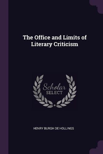 Cover image for The Office and Limits of Literary Criticism