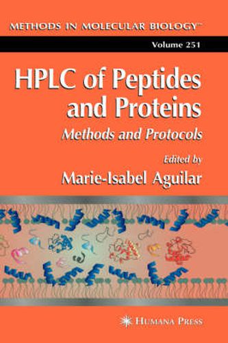 Cover image for HPLC of Peptides and Proteins: Methods and Protocols