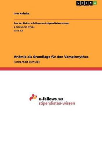 Cover image for Anamie als Grundlage fur den Vampirmythos