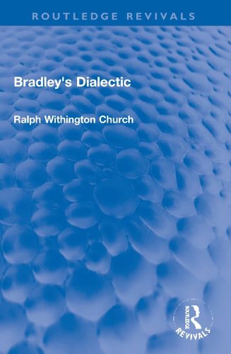 Cover image for Bradley's Dialectic