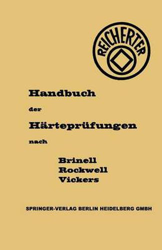 Cover image for Die Harteprufungen Nach Brinell, Rockwell, Vickers