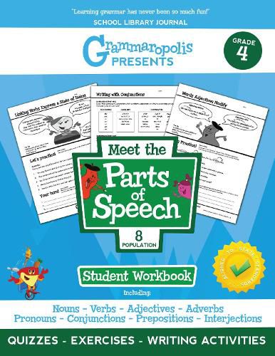 Cover image for The Parts of Speech Workbook, Grade 4