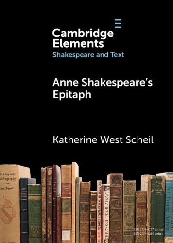 Cover image for Anne Shakespeare's Epitaph