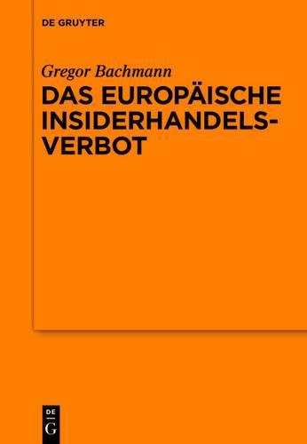 Cover image for Das Europaische Insiderhandelsverbot