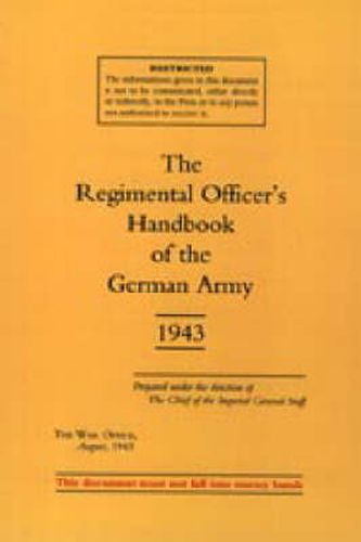 Cover image for Regimental Officers Handbook of the German Army 1943