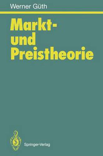 Cover image for Markt- und Preistheorie