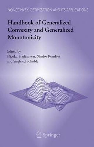 Cover image for Handbook of Generalized Convexity and Generalized Monotonicity