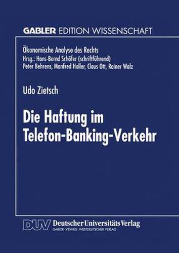 Cover image for Die Haftung im Telefon-Banking-Verkehr