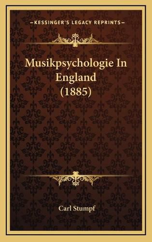 Cover image for Musikpsychologie in England (1885)