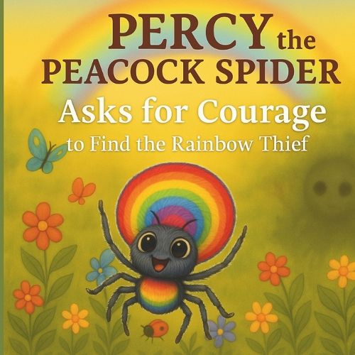 Cover image for Percy the Peacock Spider Asks for Courage to Find the Rainbow Thief