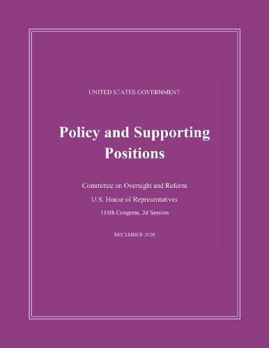 United States Government Policy and Supporting Positions (Plum Book) 2020